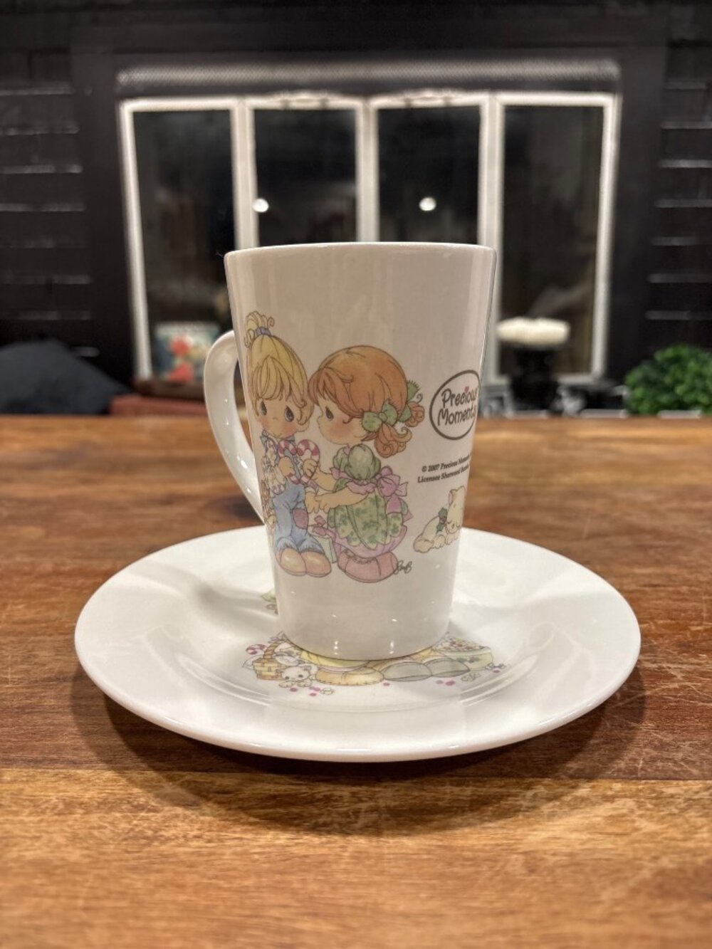 Precious Moments Mug & Saucer Set With Adorable Characters 2007 Sherwood Brands